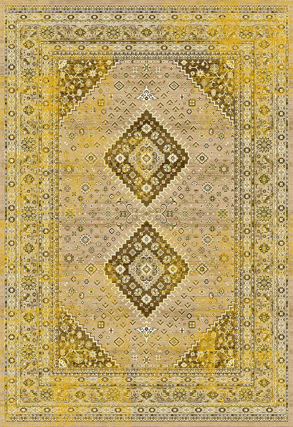 فرش ابریشم ماشینی مدرن و سنتی مناسب حال و پذیرایی برند دفه کد  ABRISHAM SM 529