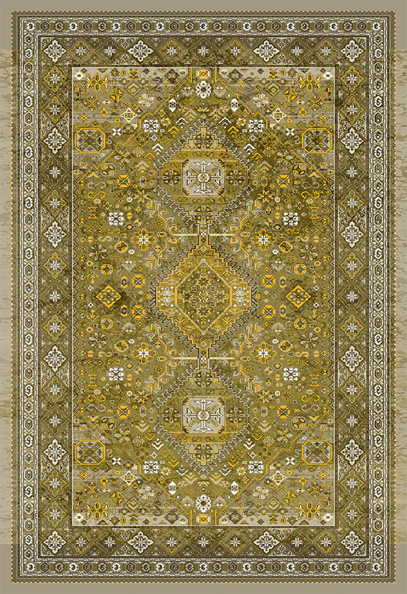 فرش ابریشم ماشینی مدرن و سنتی مناسب حال و پذیرایی برند دفه کد  ABRISHAM SM 530