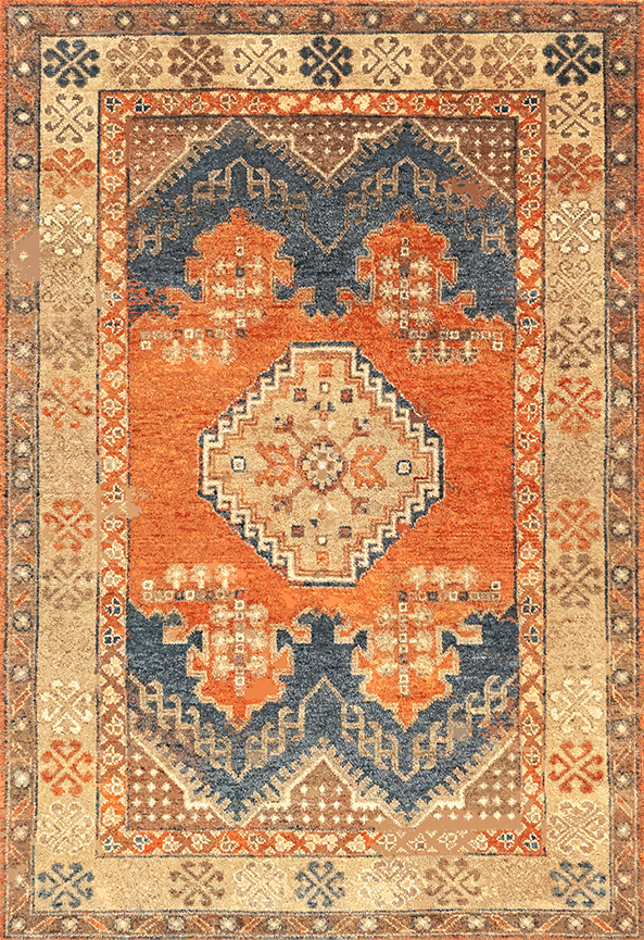 فرش ابریشم ماشینی مدرن و سنتی مناسب حال و پذیرایی برند دفه کد  ABRISHAM SM 532