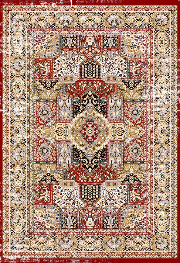 فرش ابریشم ماشینی مدرن و سنتی مناسب حال و پذیرایی برند دفه کد  ABRISHAM SM 546