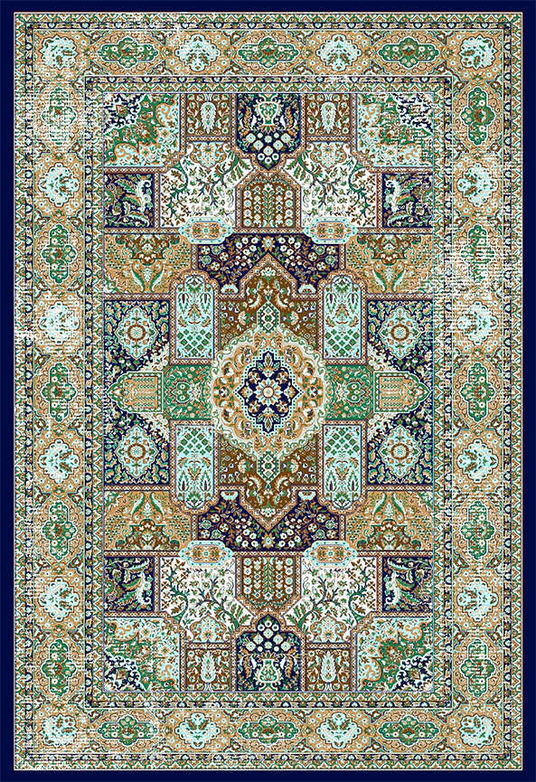 فرش ابریشم ماشینی مدرن و سنتی مناسب حال و پذیرایی برند دفه کد  ABRISHAM SM 547