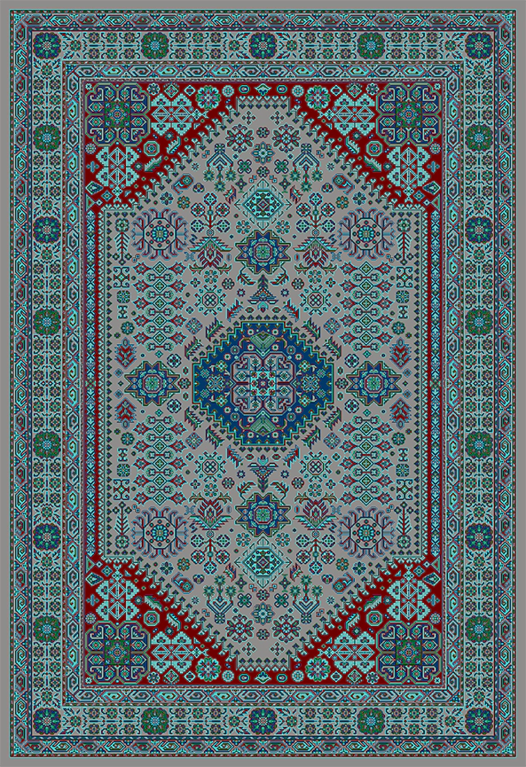 فرش ابریشم ماشینی مدرن و سنتی مناسب حال و پذیرایی برند دفه کد  ABRISHAM SM 549