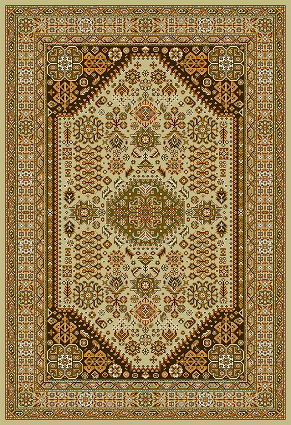 فرش ابریشم ماشینی مدرن و سنتی مناسب حال و پذیرایی برند دفه کد  ABRISHAM SM 550