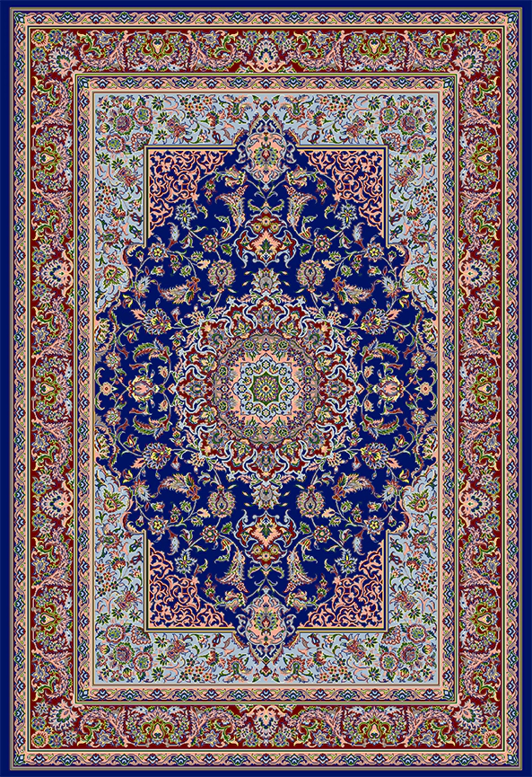 فرش ابریشم ماشینی مدرن و سنتی مناسب حال و پذیرایی برند دفه کد  ABRISHAM SM 553