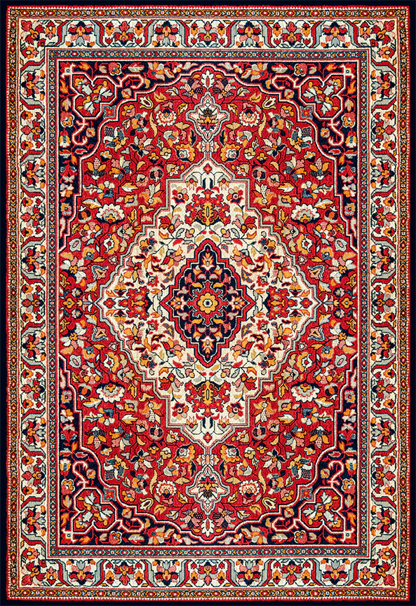 فرش ابریشم ماشینی مدرن و سنتی مناسب حال و پذیرایی برند دفه کد  ABRISHAM SM 554