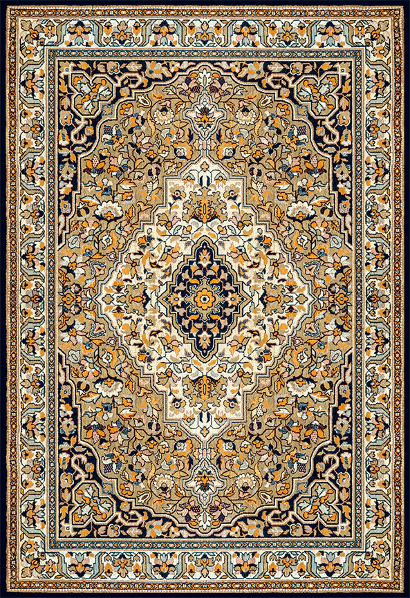 فرش ابریشم ماشینی مدرن و سنتی مناسب حال و پذیرایی برند دفه کد  ABRISHAM SM 555