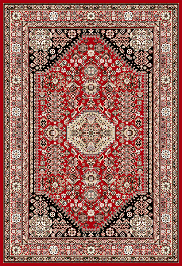 فرش ابریشم ماشینی مدرن و سنتی مناسب حال و پذیرایی برند دفه کد  ABRISHAM SM 556