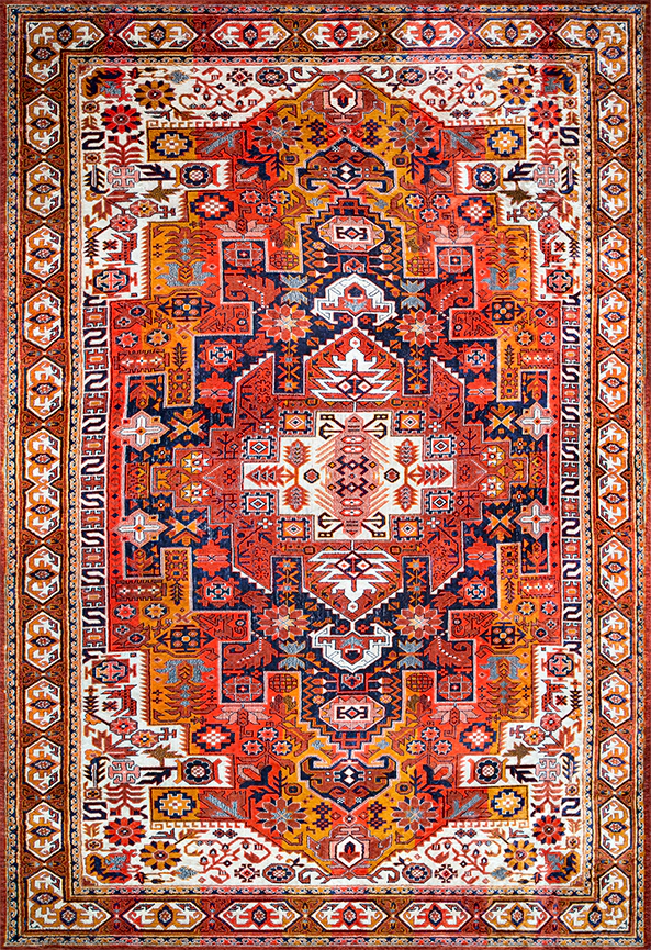 فرش ابریشم ماشینی مدرن و سنتی مناسب حال و پذیرایی برند دفه کد  ABRISHAM SM 557