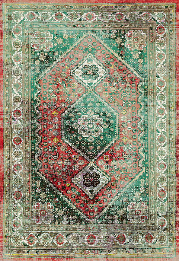 فرش ابریشم ماشینی مدرن و سنتی مناسب حال و پذیرایی برند دفه کد  ABRISHAM SM 561