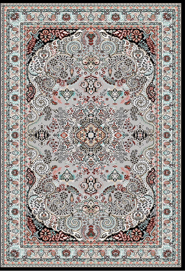 فرش ابریشم ماشینی مدرن و سنتی مناسب حال و پذیرایی برند دفه کد  ABRISHAM SM 571