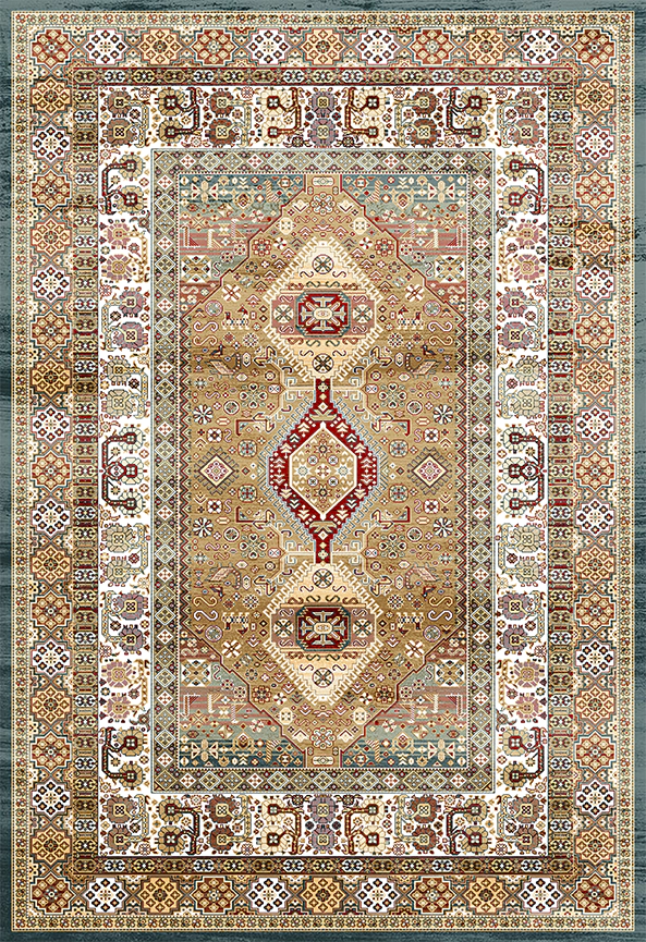 فرش ابریشم ماشینی مدرن و سنتی مناسب حال و پذیرایی برند دفه کد  ABRISHAM SM 576