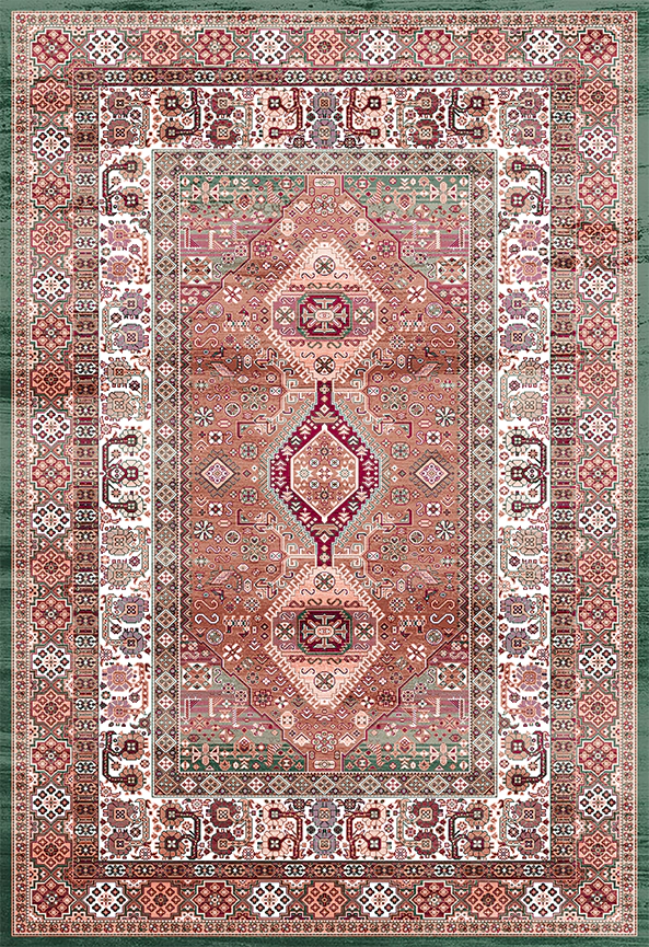 فرش ابریشم ماشینی مدرن و سنتی مناسب حال و پذیرایی برند دفه کد  ABRISHAM SM 577