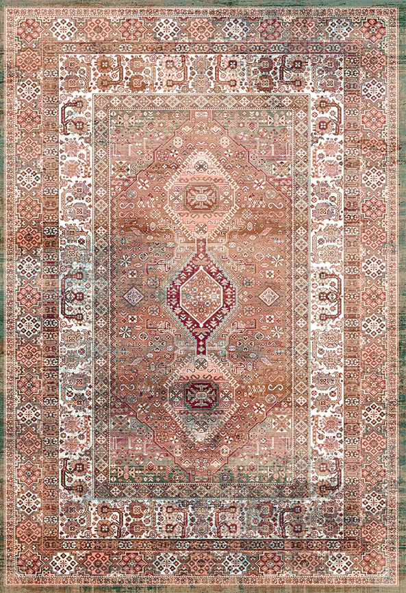 فرش ابریشم ماشینی مدرن و سنتی مناسب حال و پذیرایی برند دفه کد  ABRISHAM SM 578