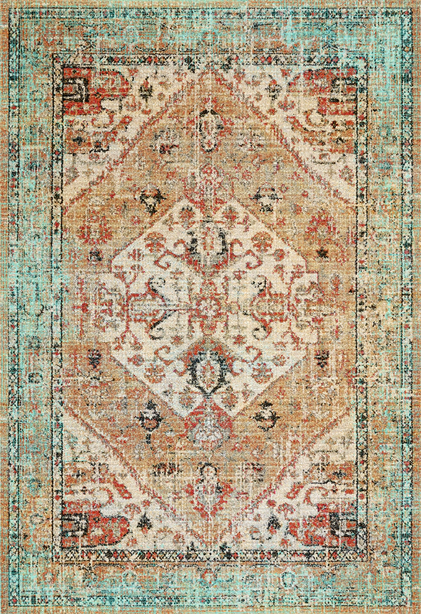 فرش ابریشم ماشینی مدرن و سنتی مناسب حال و پذیرایی برند دفه کد  ABRISHAM SM 582