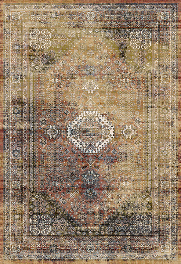 فرش ابریشم ماشینی مدرن و سنتی مناسب حال و پذیرایی برند دفه کد  ABRISHAM SM 588