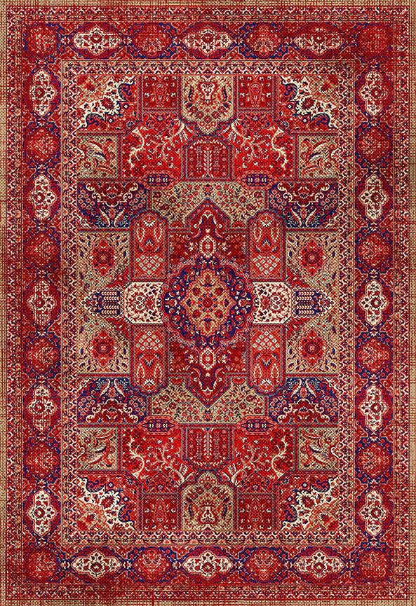 فرش ابریشم ماشینی مدرن و سنتی مناسب حال و پذیرایی برند دفه کد  ABRISHAM SM 593