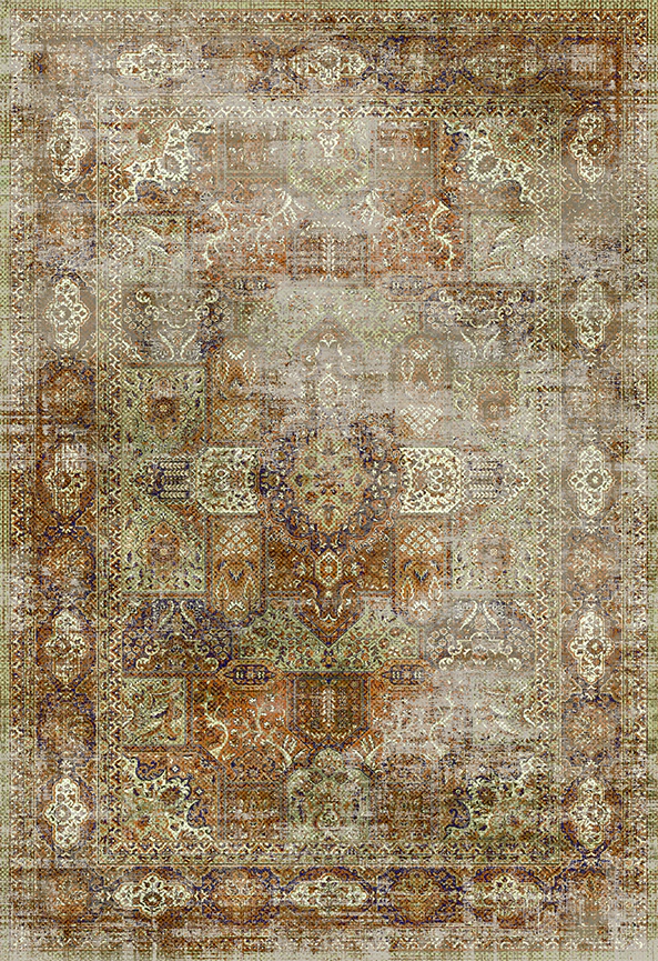 فرش ابریشم ماشینی مدرن و سنتی مناسب حال و پذیرایی برند دفه کد  ABRISHAM SM 595