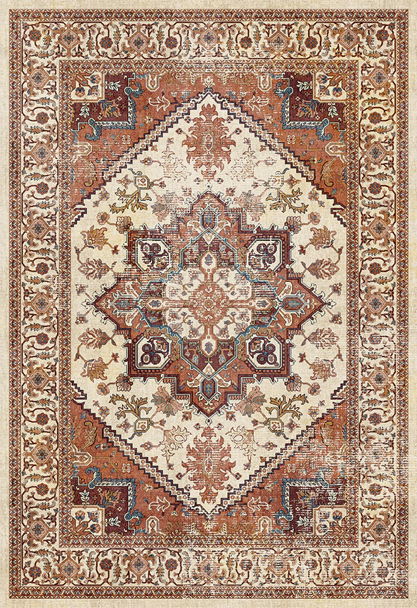 فرش ابریشم ماشینی مدرن و سنتی مناسب حال و پذیرایی برند دفه کد  ABRISHAM SM 596