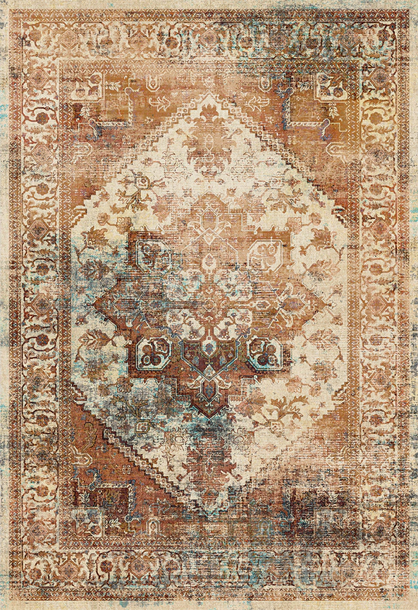 فرش ابریشم ماشینی مدرن و سنتی مناسب حال و پذیرایی برند دفه کد  ABRISHAM SM 597