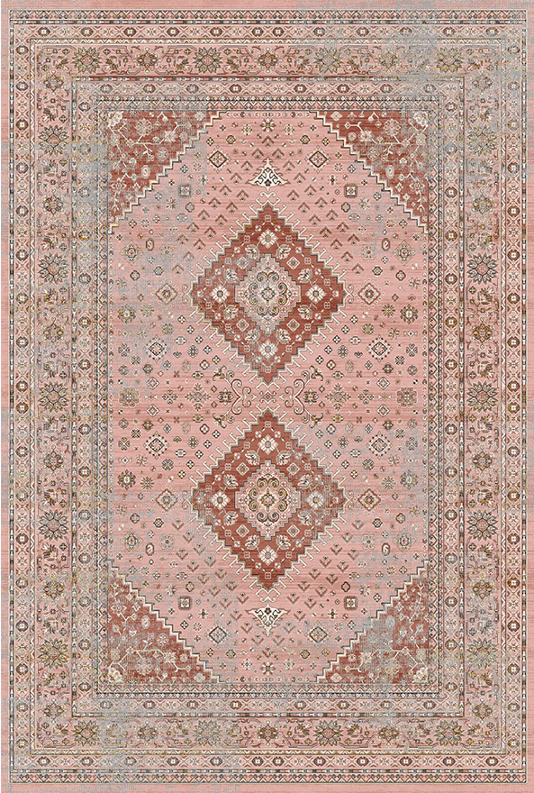 فرش ابریشم ماشینی مدرن و سنتی مناسب حال و پذیرایی برند دفه کد  ABRISHAM SM 600