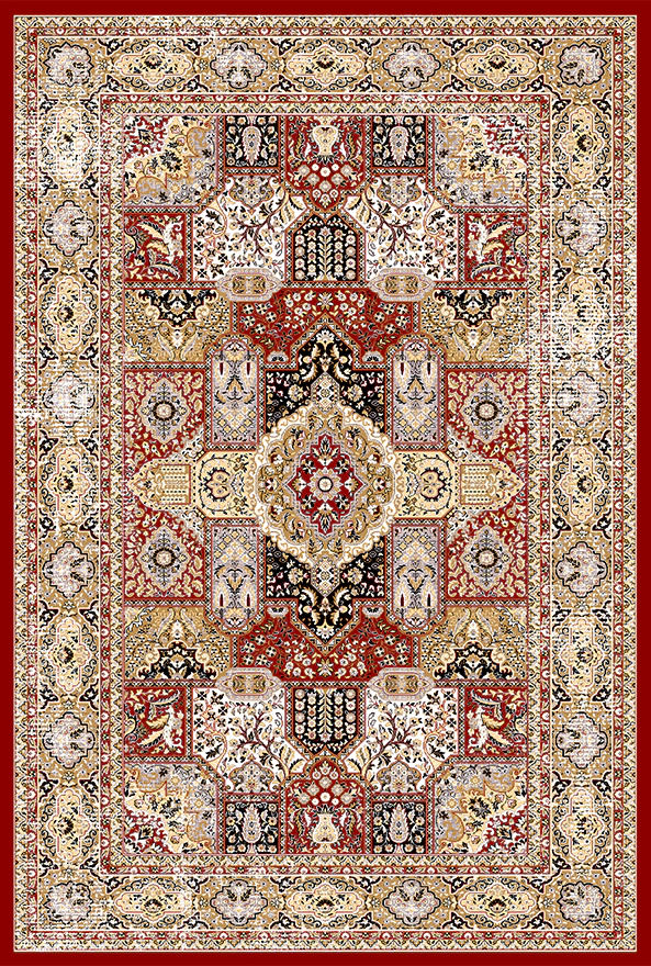 فرش ابریشم ماشینی مدرن و سنتی مناسب حال و پذیرایی برند دفه کد  ABRISHAM SM 609