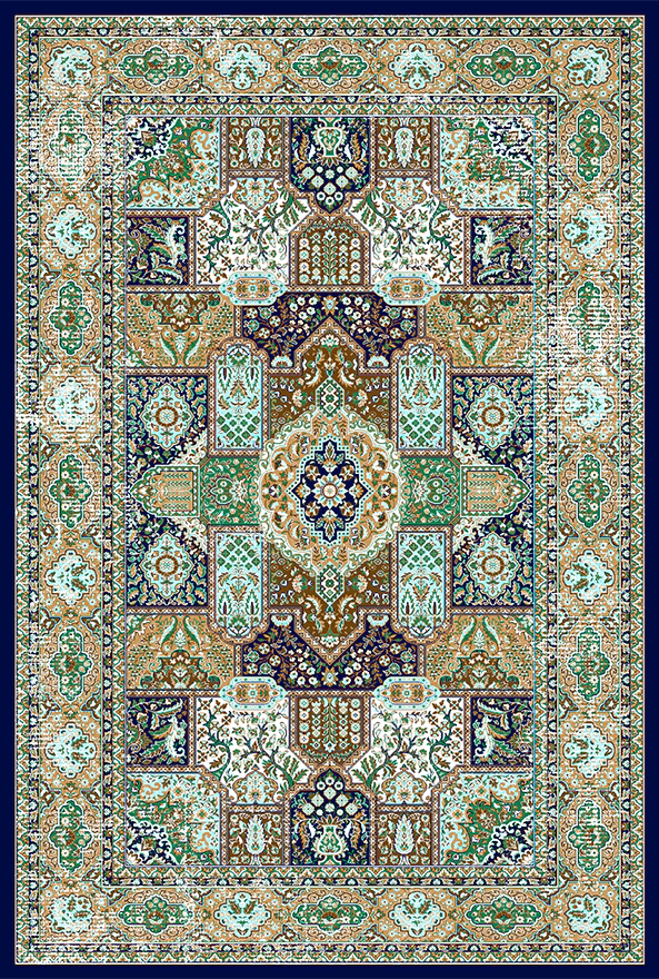 فرش ابریشم ماشینی مدرن و سنتی مناسب حال و پذیرایی برند دفه کد  ABRISHAM SM 610