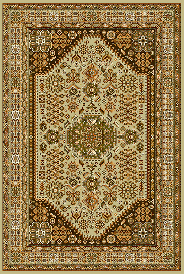 فرش ابریشم ماشینی مدرن و سنتی مناسب حال و پذیرایی برند دفه کد  ABRISHAM SM 612