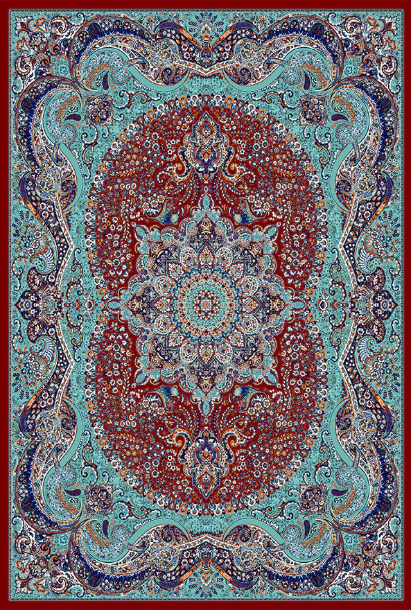 فرش ابریشم ماشینی مدرن و سنتی مناسب حال و پذیرایی برند دفه کد  ABRISHAM SM 615