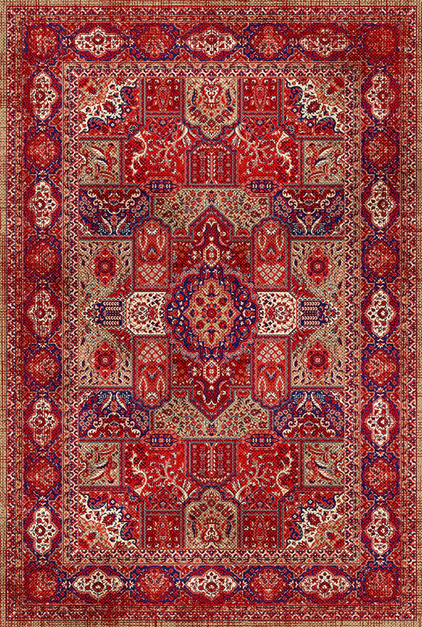 فرش ابریشم ماشینی مدرن و سنتی مناسب حال و پذیرایی برند دفه کد  ABRISHAM SM 622