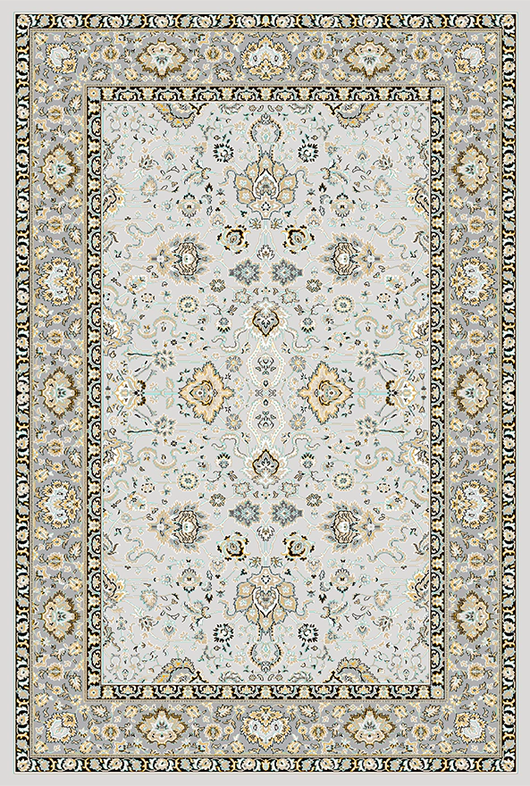 فرش ابریشم ماشینی مدرن و سنتی مناسب حال و پذیرایی برند دفه کد  ABRISHAM SM 627