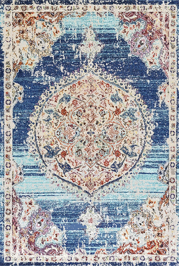 فرش ابریشم ماشینی مدرن و سنتی مناسب حال و پذیرایی برند دفه کد  ABRISHAM SM 631