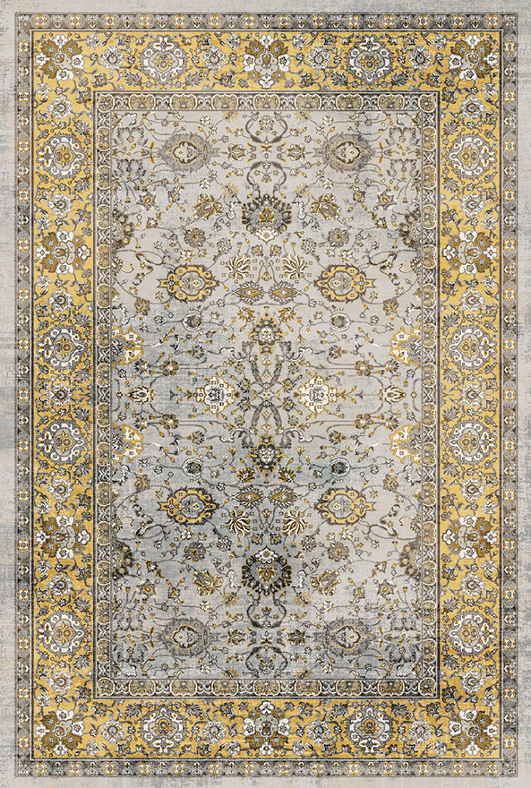 فرش ابریشم ماشینی مدرن و سنتی مناسب حال و پذیرایی برند دفه کد  ABRISHAM SM 634