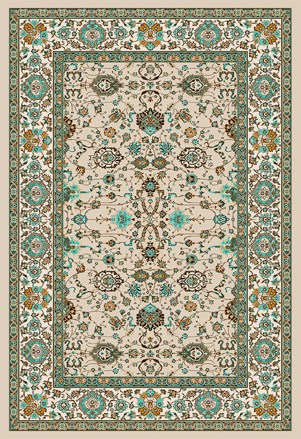 فرش ابریشم ماشینی مدرن و سنتی مناسب حال و پذیرایی برند دفه کد  ABRISHAM SM 643