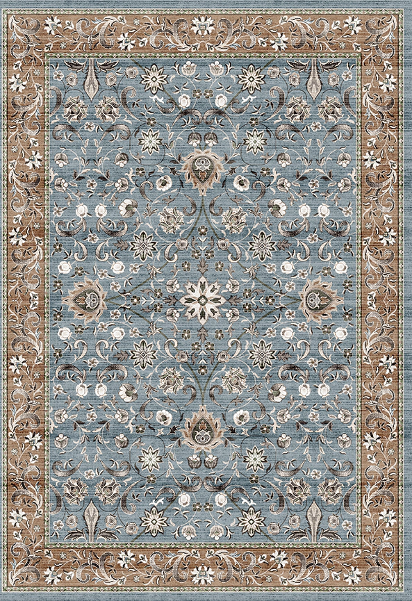 فرش ابریشم ماشینی مدرن و سنتی مناسب حال و پذیرایی برند دفه کد  ABRISHAM SM 645