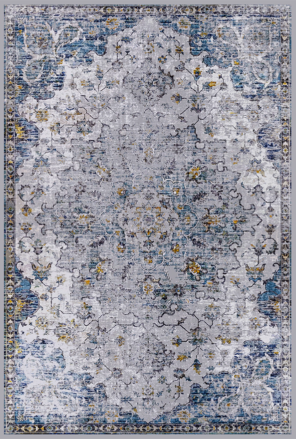 فرش ابریشم ماشینی مدرن و سنتی مناسب حال و پذیرایی برند دفه کد  ABRISHAM SM 646