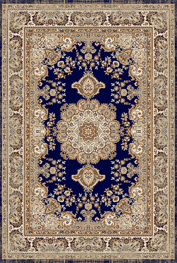 فرش ابریشم ماشینی مدرن و سنتی مناسب حال و پذیرایی برند دفه کد  ABRISHAM SM 653