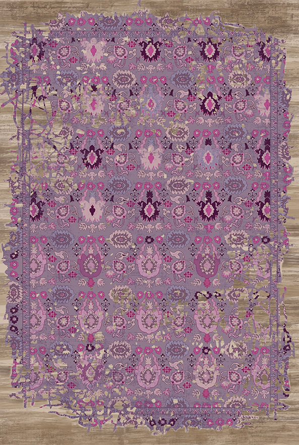 فرش ابریشم ماشینی مدرن و سنتی مناسب حال و پذیرایی برند دفه کد  ABRISHAM SM 656