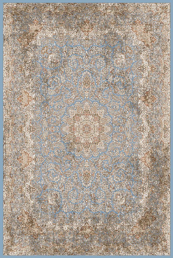 فرش ابریشم ماشینی مدرن و سنتی مناسب حال و پذیرایی برند دفه کد  ABRISHAM SM 657