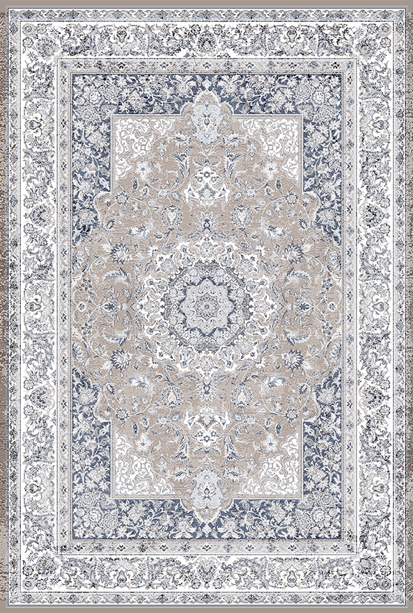 فرش ابریشم ماشینی مدرن و سنتی مناسب حال و پذیرایی برند دفه کد  ABRISHAM SM 660