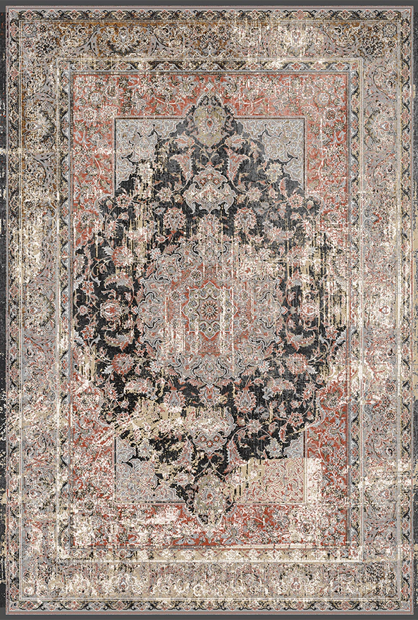 فرش ابریشم ماشینی مدرن و سنتی مناسب حال و پذیرایی برند دفه کد  ABRISHAM SM 661