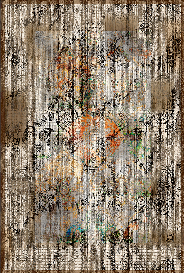 فرش ابریشم ماشینی مدرن و سنتی مناسب حال و پذیرایی برند دفه کد  ABRISHAM SM 667