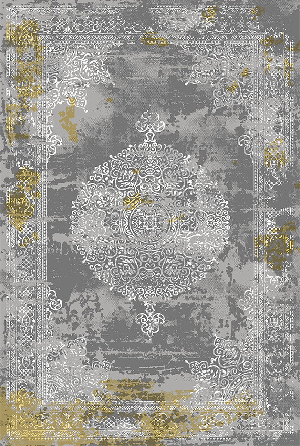 فرش ابریشم ماشینی مدرن و سنتی مناسب حال و پذیرایی برند دفه کد  ABRISHAM SM 680