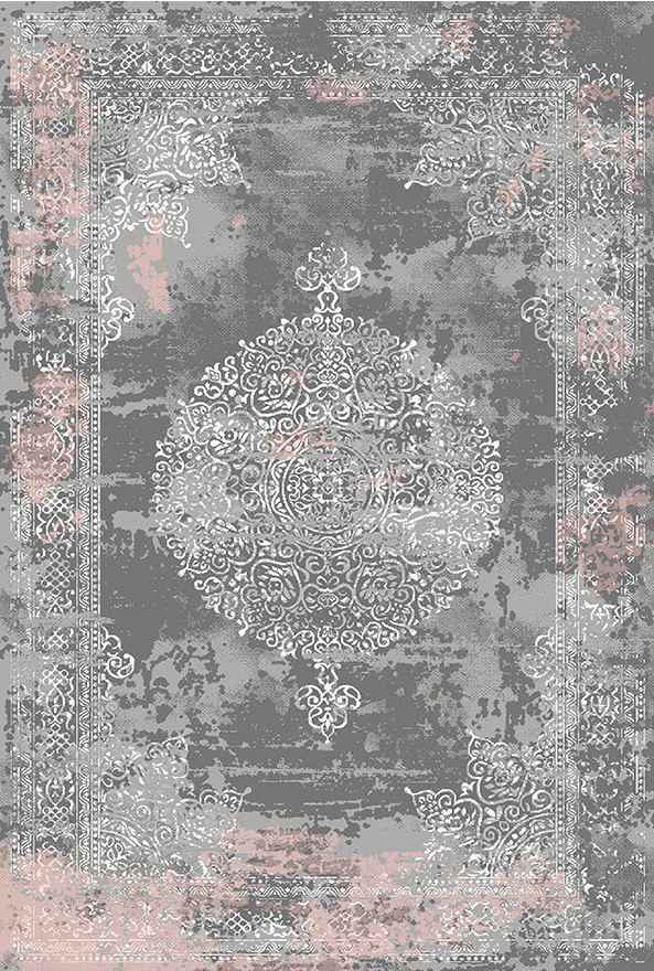 فرش ابریشم ماشینی مدرن و سنتی مناسب حال و پذیرایی برند دفه کد  ABRISHAM SM 681