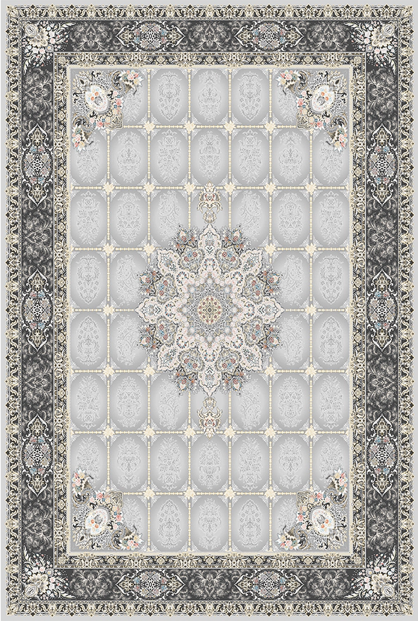 فرش ابریشم ماشینی مدرن و سنتی مناسب حال و پذیرایی برند دفه کد  ABRISHAM SM 691