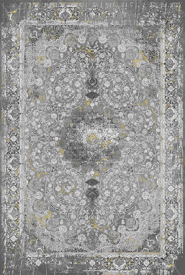 فرش ابریشم ماشینی مدرن و سنتی مناسب حال و پذیرایی برند دفه کد  ABRISHAM SM 700