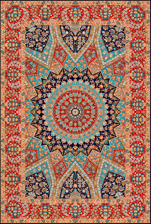 فرشینه و قالیچه سنتی و مدرن مناسب حال و پذیرایی برند دفه کد ZED SM 596