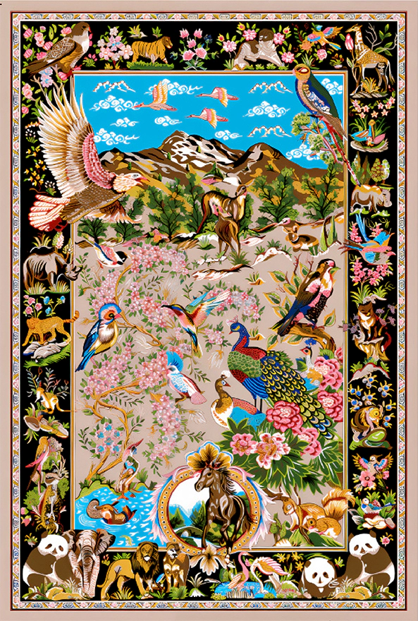 فرشینه و قالیچه سنتی و مدرن مناسب حال و پذیرایی برند دفه کد ZED SM 612