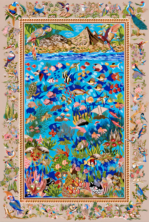 فرشینه و قالیچه سنتی و مدرن مناسب حال و پذیرایی برند دفه کد ZED SM 614