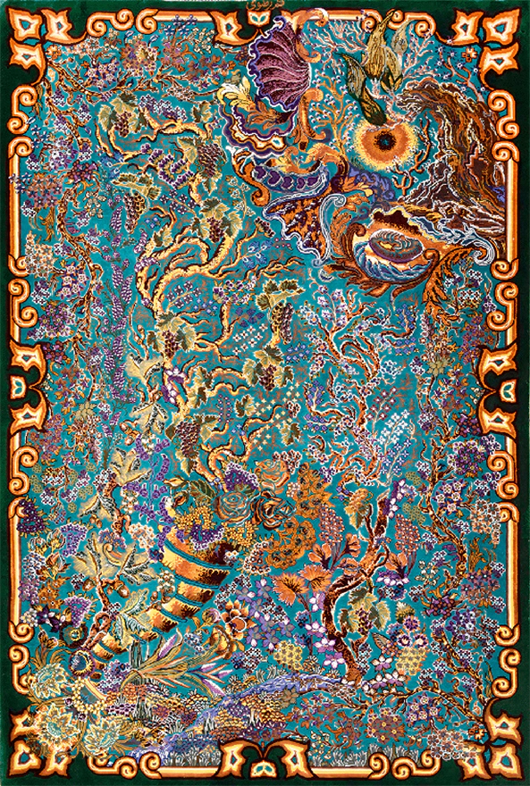 فرشینه و قالیچه سنتی و مدرن مناسب حال و پذیرایی برند دفه کد ZED SM 616