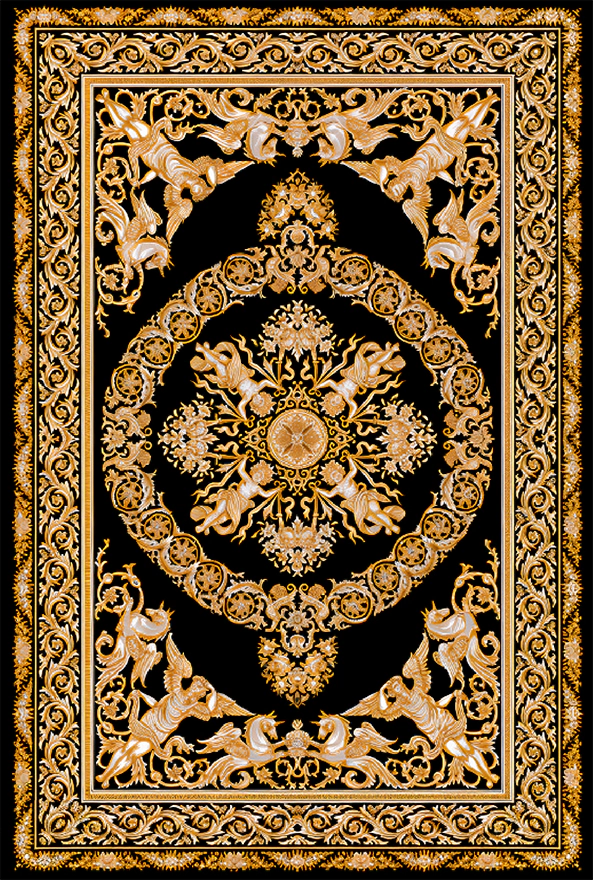 فرشینه و قالیچه سنتی و مدرن مناسب حال و پذیرایی برند دفه کد ZED SM 618